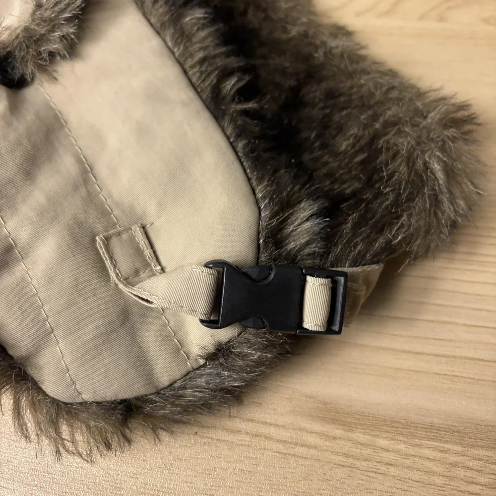 Aviator Hat Trapper Faux Fur Ear‎ Flap Winter Mens One Size Tan Brown Quilted
